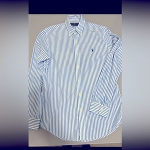 Ralph Lauren men’s cotton button down shirt. Custom fit/small
